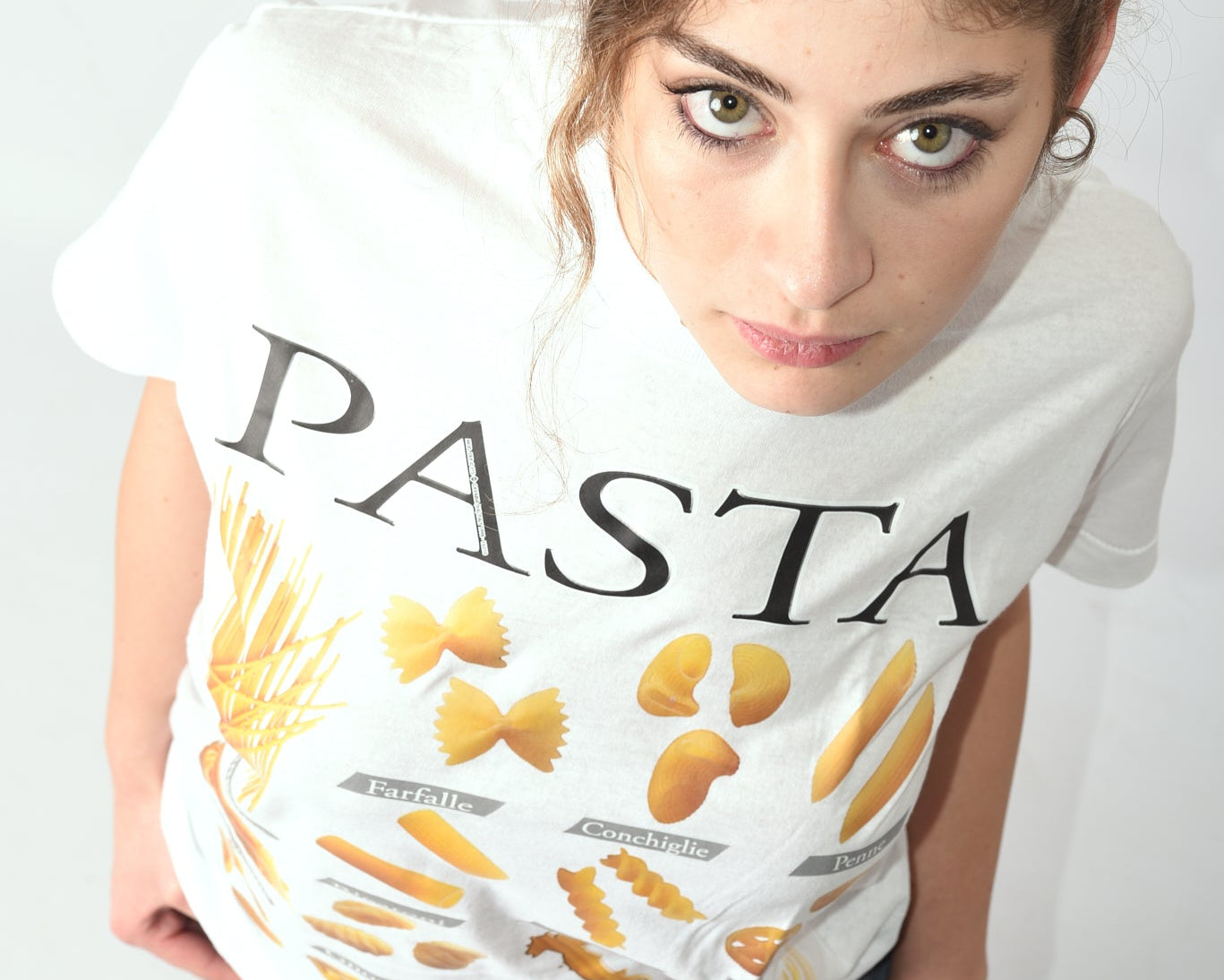 T-SHIRT CON STAMPA PASTA