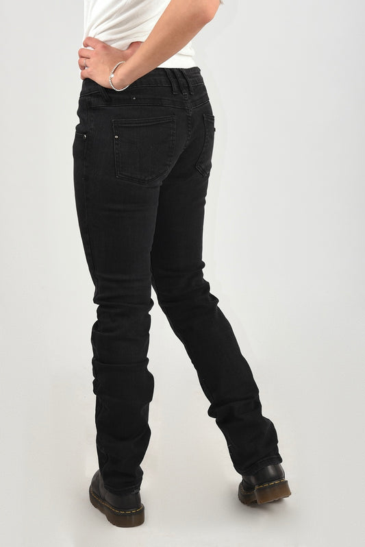 JEANS NERO VITA BASSA